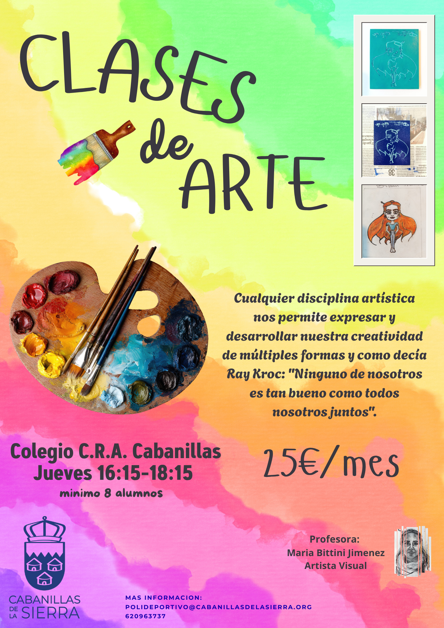 Clases de arte extraescolares 2026-27
