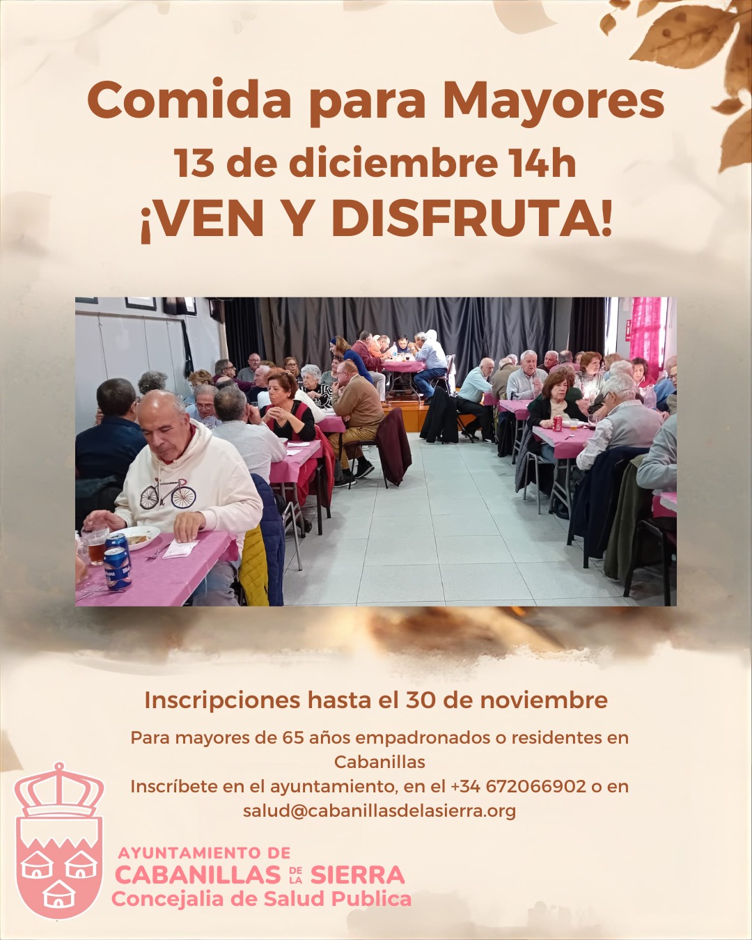Comida para Mayores Cabanillas dic 2025