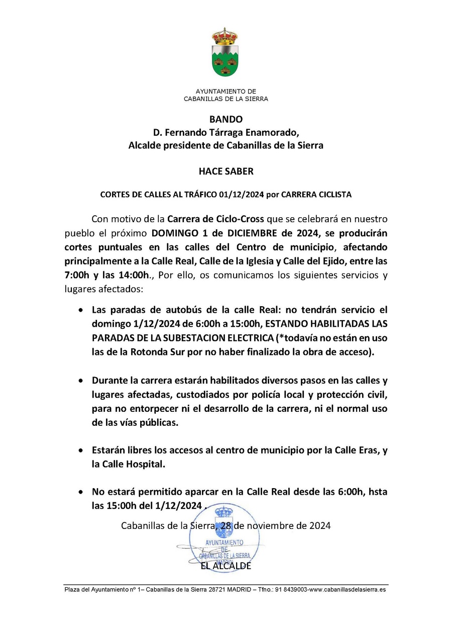 BANDO CORTES CARRERA CICLISTA SG