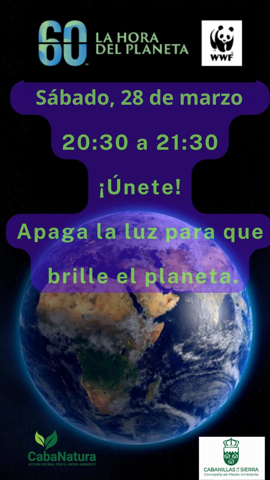 La hora del planeta 2026 Cabanillas